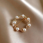 silver ring pearl circle