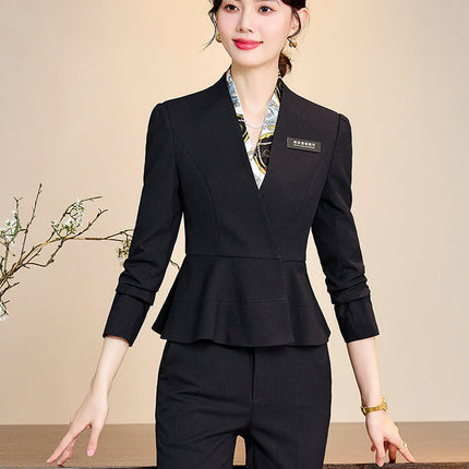 Business attire suit female temperament sales department tooling hotel front desk work clothes beautician jewelry store work clothes autumn