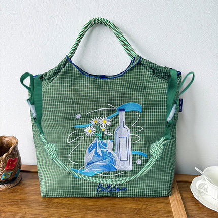 New Canvas Bag Embroidered Shopping Bag Tote Bag Large Capacity Bag Women's Handbag Crossbody Bag