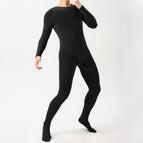 Black thin velvet with feet, one size fits all 50-75kg / Regular style [no crotch opening] for men and women