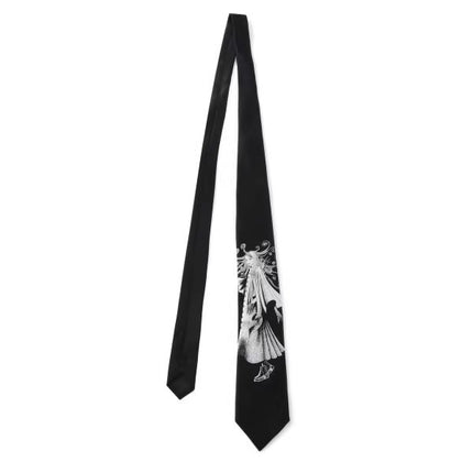 Yamamoto Print Junji Ito Unisex Comic Tie Black in Stock