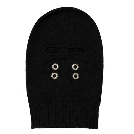 SUBHUMAN Men's Autumn and Winter Warm Knitted Wool Pullover Trendy Superman Corns Decorative Cold Dome Trendy Cap