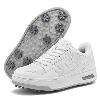 Height-Increasing White Shoes Golf Shoes for Men and Women Professional Couples Lawn Golf Shoes Casual Sports Sneakers