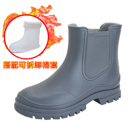 Cross-border women's new water shoes plastic waterproof shoes outdoor work rain shoes light non-slip rubber shoes kitchen overshoes