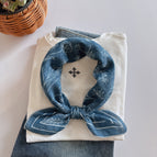 Meteor flower navy blue / 56x56cm square scarf