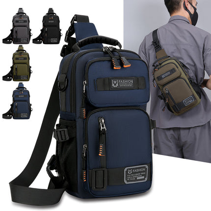 Cross-Border New Fashion Chest Bag Large Capacity Travel Sports Shoulder Crossbody Bag Outdoor Sports Multifunctional Small Backpack