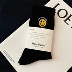 Black smiley face / One size fits all 39-44