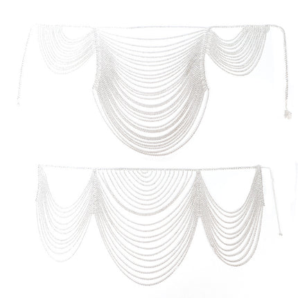 2023 European and American Hot Selling Sexy Bikini Set Fashionable Multi-Layer Bra Chain Cross-Border Rhinestone Skirt Chain Set for Women