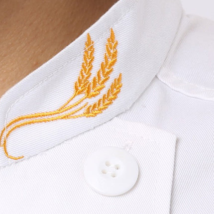 Chef Work Clothes Long Sleeve Men's Autumn and Winter Clothes Hotel Restaurant Catering Chef Clothes Short Sleeve Women's Rear Kitchen Tooling Top