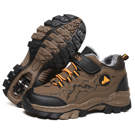 A Batch of Autumn and Winter Large Cotton Children's Hiking Shoes, Outdoor Casual Sports Shoes, Foreign Trade Wholesale Boys' Shoes