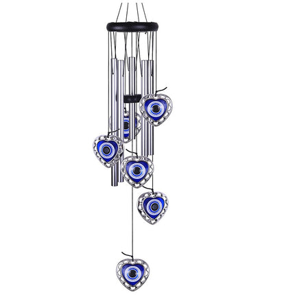 Cross-border Hot Selling Wind Bell Devil's Eye Hanging Aluminum Metal Wind Bell Indoor Garden Decoration Wholesale