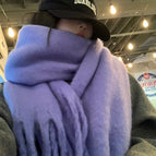 [new purple]#Solid color thickened scarf / 175cm or more