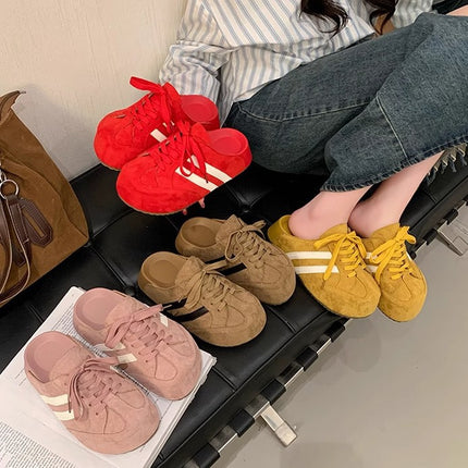 Thick-soled Baotou Half-tow Women's Outwear Birkan Shoes 2025 New Spring and Summer Slip-on Casual German Training Shoes All-match Single-layer Shoes