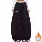 Black trousers [fleece style for autumn and winter] / S