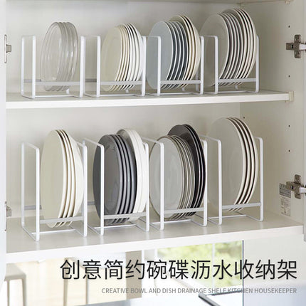 Cross-border Simple Metal Dishes Storage Rack Cabinet Dish Draining Kitchen Finishing Dishes Rack Storage