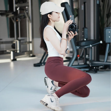 Adapted State Double-Sided Nude Yoga Pants Women's High-Waisted Hip-Lifting Running Tight-Fitting Fitness Pants Yoga