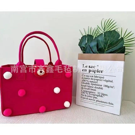 Factory Supplies Trendy Bags for 100-Day Celebrations, Birthday Favors, Cartoon Felt Bags, Student Lunch Box Storage