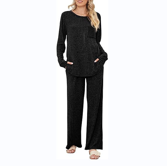 2024 Amazon cross-border autumn and winter New European and American temu pit brushed solid color fashion women's casual style suit