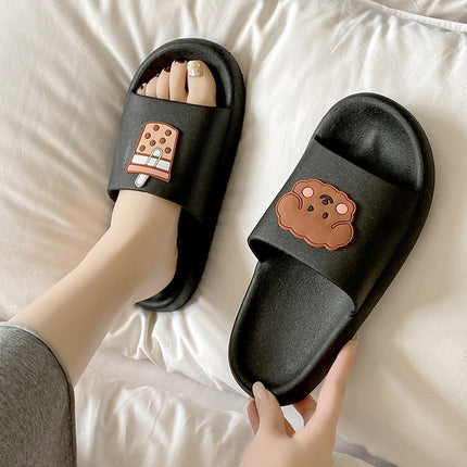 Bathroom Shower Non-Slip Trendy Internet-Famous Indoor Home Use Sandals Japanese Style Thick-Soled Dog Slippers for Women