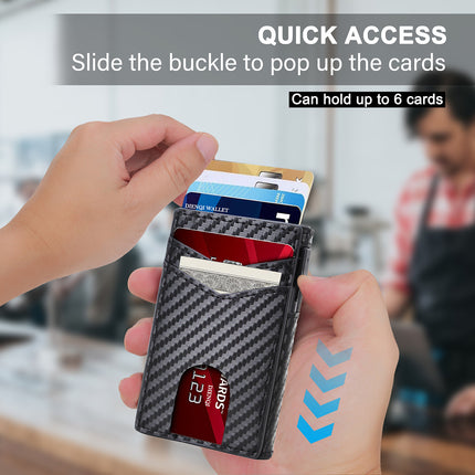 Rfid Magnetic Card Holder Apple Magsafe Card Holder Men's Wallet Portable Strong Magnetic Card Holder Carbon Fiber Pattern Card Holder