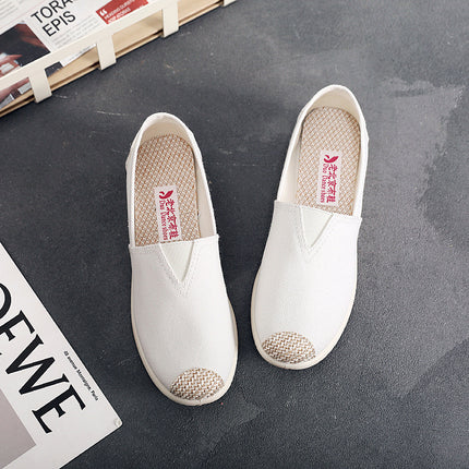 Old Beijing Cloth Shoes Women's Summer and Autumn New All-match Cyber Celebrity Non-slip Soft-soled Casual Breathable Canvas Shoes Korean Style Comfortable