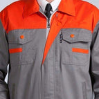 Grey-Body Orange-Shoulder Top / 165/M