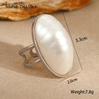 Nmsr-d6510-1 steel color pearl ring / One size fits all