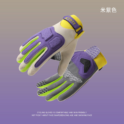 Motorcycle Gloves Motorcycle Women's Spring & Fall Male Rider Mountain Bike Cycling Sun Protection Thin Non-Slip Wear-Resistant Full-Finger Gloves