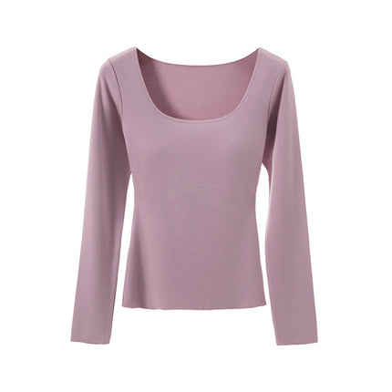 0811 Base Layer Shirt with Chest Pad, Comic Cup Autumn Clothing, Warm Inner Wear, Long-Sleeved Top, Inner Wear, Muscle Base Layer, Winter Fleece-Lined