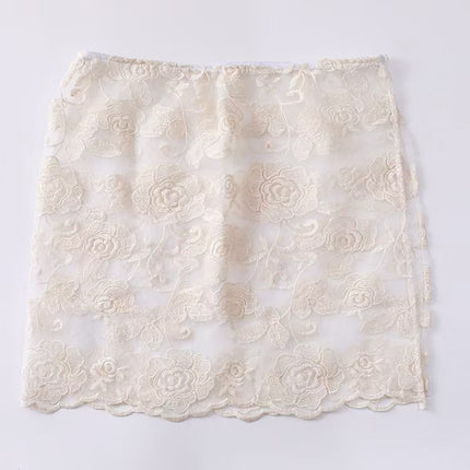 Lace Fart Curtain Skirt Advanced Sense Fart Curtain Stacked Spring Niche Design Korean Style Lace Apron Cover Skirt Sweet