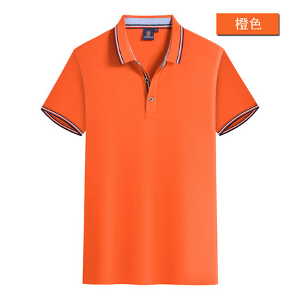 2025 Summer Zt2100 180g Cool Tencel Cotton Slim Fit Color Block Two-Tone Collar Polo Short Sleeve