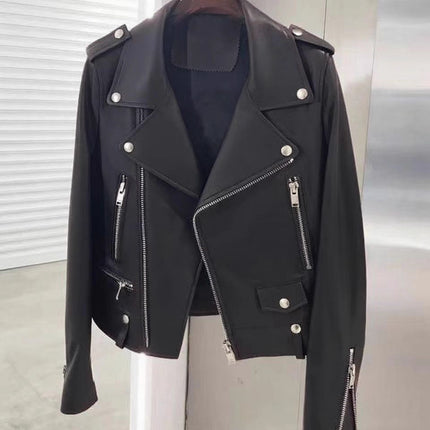 Foreign Trade Men's Clothing Wholesale Men's Motorcycle Leather Jacket 2025 Spring, Autumn and Winter New Leather Jacket Korean Style Slim Men's Leather Jacket