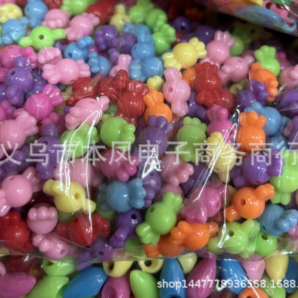 solid color color beads diy bracelet string loose beads material children beaded handmade keychain jewelry accessories