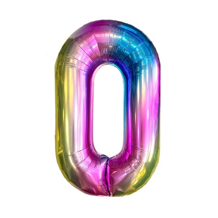 32 inch fine packaging digital aluminum foil balloon independent paper card packaging birthday party decoration floating air ball wholesale