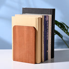 Ebony wood square-top bookends (17*12 cm)