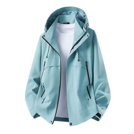 High-Quality Single-Layer Jacket with Custom Logo, Camping Travel Workwear, Waterproof and Windproof Outdoor Mountaineering Jacket
