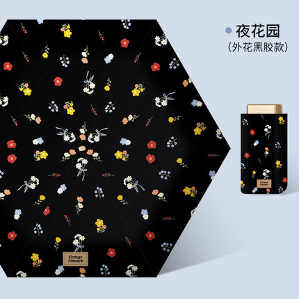 Sunny Umbrella Folding Ultra Light Small Flat Six-fold Umbrella Sun Protection Sunshade Sun Umbrella UV Protection Mini Pocket Umbrella