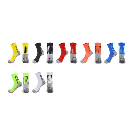 Mid-Tube Glue Anti-Slip Football Socks Polka Dot Decoration Adult and Children Sports Socks Towel Bottom Shock Absorption Wholesale