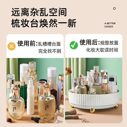 Multifunctional Storage Turntable, Rotatable Cosmetic Storage Tray, Kitchen Condiment Bottle Storage Tray, Desktop Fruit Turntable