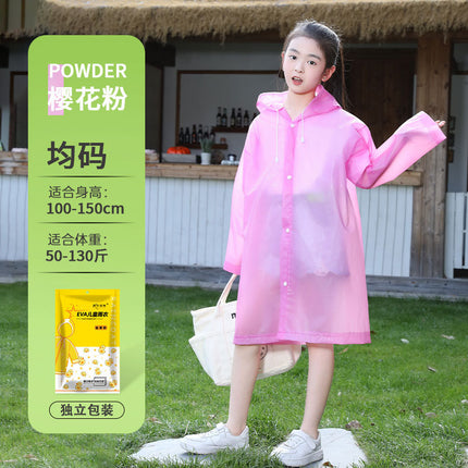 Eva Raincoat Non-Disposable Raincoat One-Piece Thickeneded Long Poncho Portable Outdoor Hiking One-Piece Raincoat
