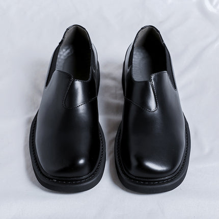 Summer Men's Leather Shoes, One-Legged Commuting to Work and Driving, Breathable Business Formal Wear, Non-Slip, Deodorant and Waterproof Chef Leather Shoes