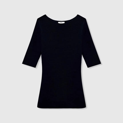 Women's Clothing Factory Unica Same Style Summer Seamless Wool Direct Selling Mid-Sleeve Thin Knitwear Design Top for Women