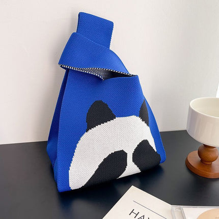 National Treasure Series Panda Knitted Bag Cute Tote Bag Panda Travel Souvenir 2023 New National Trend Bag