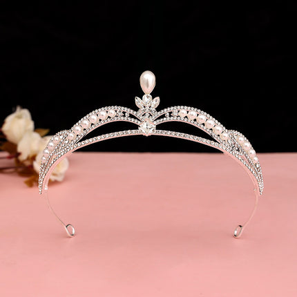 Three-piece set of bridal headdress Korean style Mori style hair band red hair accessories Xianmei hairband toast wedding dress accessories