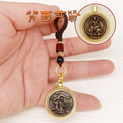 A generation of 12 zodiac Buddha patron saint turn key chain pendant fortune into the eight patron saint of treasure gourd