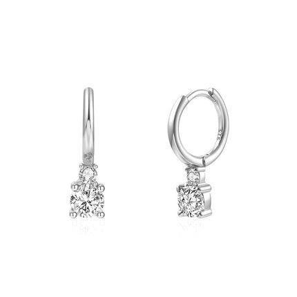 Amazon, Aliexpress, Temu, Shein, European and American Cross-Border Popular Luxury Zircon Earrings Wholesale
