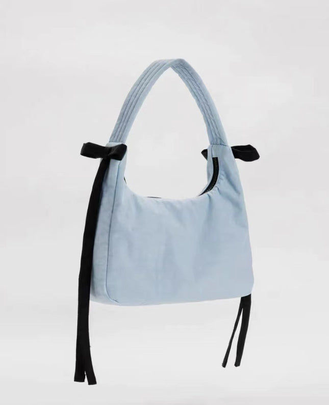 American niche design Baggu Mini Bow handbag underarm bag fashion trendy sky blue all-match women's bag