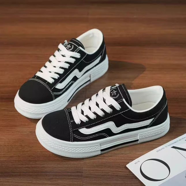 Autumn 2024 New ns Trendy Korean Canvas Shoes Female Students Running Board Shoes Internet Popular Street Shoes Casual Shoes for Lovers
