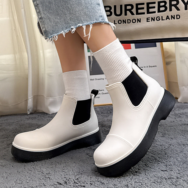 Cross-Border Dropshipping Martin Fashion Rain Boots Women's Thick-Soled Rain Boots Waterproof Shoes Students Versatile Water Boots Short Boots Non-Slip