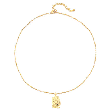 Lishan Versatile Bowknot Accessories Titanium Steel Metal Chain Series Layered Natural Stone Necklace Clavicle Chain for Women